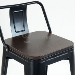 Барный стул N-238 Tolix Wood style Черный в Ханты-Мансийске - hanty-mansiysk.mebel24.online | фото 3