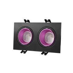 DK3072-BK+PI Встраиваемый светильник, IP 20, 10 Вт, GU5.3, LED, черный/розовый, пластик в Ханты-Мансийске - hanty-mansiysk.mebel24.online | фото