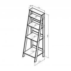 Этажерка лофт (белый) в Ханты-Мансийске - hanty-mansiysk.mebel24.online | фото 3