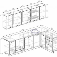 Кухонный гарнитур угловой Графика 2600х1600 (Стол. 26мм) в Ханты-Мансийске - hanty-mansiysk.mebel24.online | фото 2