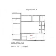 Гостиная ГАРМОНИЯ-3 (ЦРК.ГРМ.03) в Ханты-Мансийске - hanty-mansiysk.mebel24.online | фото 2