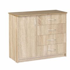 Комод Фиеста (Дуб сонома светлый) Эко в Ханты-Мансийске - hanty-mansiysk.mebel24.online | фото