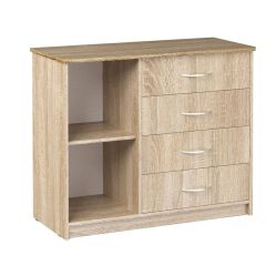 Комод Фиеста (Дуб сонома светлый) Эко в Ханты-Мансийске - hanty-mansiysk.mebel24.online | фото 2