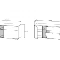 ЛАНС Комод К101 (дуб бунратти/белый) в Ханты-Мансийске - hanty-mansiysk.mebel24.online | фото 2