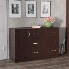 Комод Лофт (3 ящика/1 дверца) Венге в Ханты-Мансийске - hanty-mansiysk.mebel24.online | фото