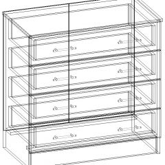СОФИЯ Комод К800 (венге/дуб белфорт) в Ханты-Мансийске - hanty-mansiysk.mebel24.online | фото 3