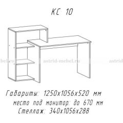 Компьютерный стол №10 (Анкор белый) в Ханты-Мансийске - hanty-mansiysk.mebel24.online | фото