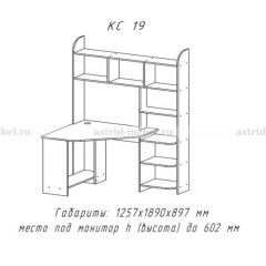 Компьютерный стол №19 (Анкор темный) в Ханты-Мансийске - hanty-mansiysk.mebel24.online | фото 3