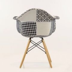 Кресло Barneo N-14 Patchwork черно-белый в Ханты-Мансийске - hanty-mansiysk.mebel24.online | фото 4