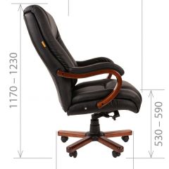 Кресло для руководителя CHAIRMAN  503 (Кожа) Черное в Ханты-Мансийске - hanty-mansiysk.mebel24.online | фото 5