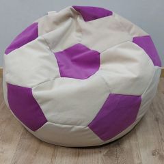 Кресло-мешок Мяч M (Nice Vanilla-Shaggy Fuchsia) в Ханты-Мансийске - hanty-mansiysk.mebel24.online | фото