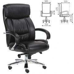 Кресло офисное BRABIX "Direct EX-580" (хром/рециклированная кожа/черное) 531824 в Ханты-Мансийске - hanty-mansiysk.mebel24.online | фото