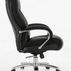 Кресло офисное BRABIX PREMIUM "Bomer HD-007" (рециклированная кожа, хром, черное) 531939 в Ханты-Мансийске - hanty-mansiysk.mebel24.online | фото 3