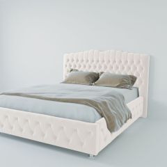 Кровать Нягань с ПМ 800 (экокожа белая) в Ханты-Мансийске - hanty-mansiysk.mebel24.online | фото 2