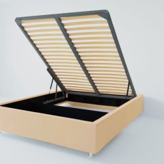 Кровать Подиум с ПМ 800 (экокожа бежевая) в Ханты-Мансийске - hanty-mansiysk.mebel24.online | фото