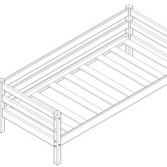 Кровать с задней защитой Соня (Вариант 2) в Ханты-Мансийске - hanty-mansiysk.mebel24.online | фото 2