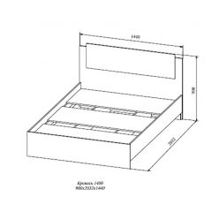 СОФИ СКР1400.1Кровать 1400 в Ханты-Мансийске - hanty-mansiysk.mebel24.online | фото 2