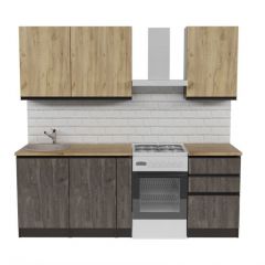 Кухонный гарнитур Адажио стандарт 1600 мм в Ханты-Мансийске - hanty-mansiysk.mebel24.online | фото 3