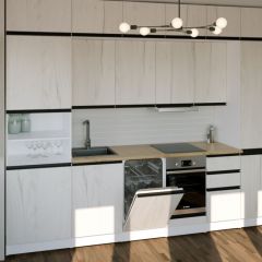 Кухонный гарнитур Амели люкс 3000 мм в Ханты-Мансийске - hanty-mansiysk.mebel24.online | фото