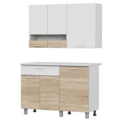Кухонный гарнитур КГ-4 (1200) Белый/Дуб Сонома в Ханты-Мансийске - hanty-mansiysk.mebel24.online | фото 2