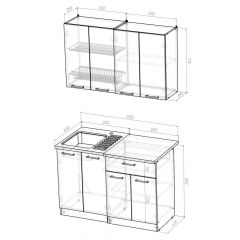 Кухонный гарнитур Лариса лайт 1 1200 мм в Ханты-Мансийске - hanty-mansiysk.mebel24.online | фото 2