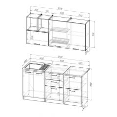 Кухонный гарнитур Лариса стандарт 4 1600 мм в Ханты-Мансийске - hanty-mansiysk.mebel24.online | фото 2