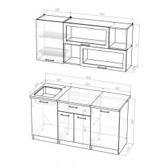 Кухонный гарнитур Лоретта стандарт 1600 мм в Ханты-Мансийске - hanty-mansiysk.mebel24.online | фото 2