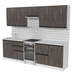 Кухонный гарнитур Ноктюрн мега 2500 мм в Ханты-Мансийске - hanty-mansiysk.mebel24.online | фото 4