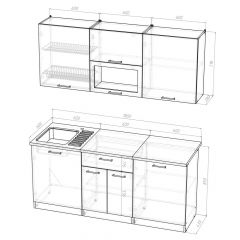 Кухонный гарнитур Ольга макси 1 1800 мм в Ханты-Мансийске - hanty-mansiysk.mebel24.online | фото 2