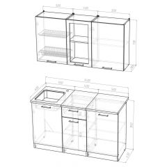 Кухонный гарнитур Ольга медиум 1 1400 мм в Ханты-Мансийске - hanty-mansiysk.mebel24.online | фото 2