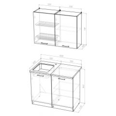 Кухонный гарнитур Ольга мини 1 1000 мм в Ханты-Мансийске - hanty-mansiysk.mebel24.online | фото 2