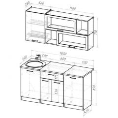 Кухонный гарнитур Паола стандарт 1600 мм в Ханты-Мансийске - hanty-mansiysk.mebel24.online | фото 2