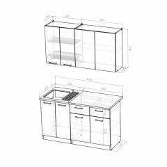 Кухонный гарнитур Полина медиум 1400 в Ханты-Мансийске - hanty-mansiysk.mebel24.online | фото 3