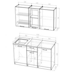 Кухонный гарнитур Сиена медиум 1400 мм в Ханты-Мансийске - hanty-mansiysk.mebel24.online | фото 2