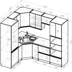 Кухонный гарнитур Сиена оптима 1800х2400 мм в Ханты-Мансийске - hanty-mansiysk.mebel24.online | фото 2