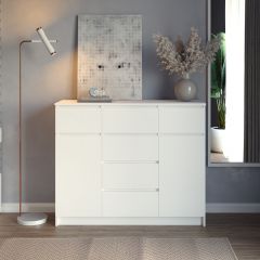 МОРИ МК 1200.4 Комод (белый) в Ханты-Мансийске - hanty-mansiysk.mebel24.online | фото 3