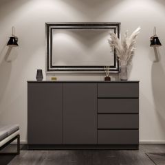МОРИ МК 1600.1 Комод (графит) в Ханты-Мансийске - hanty-mansiysk.mebel24.online | фото