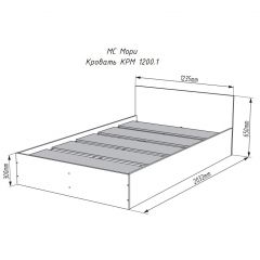 МОРИ КРМ 1200.1 Кровать (настил) графит в Ханты-Мансийске - hanty-mansiysk.mebel24.online | фото 3