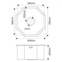 Мойка D400G Octavia MELANA Profline 1,2/200 ЗОЛОТО врезная фигурная D400G в Ханты-Мансийске - hanty-mansiysk.mebel24.online | фото 3