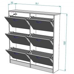 Обувница W13 в Ханты-Мансийске - hanty-mansiysk.mebel24.online | фото 2