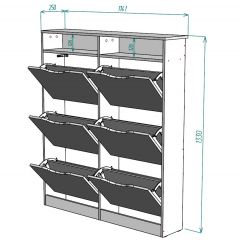 Обувница W18 в Ханты-Мансийске - hanty-mansiysk.mebel24.online | фото 2