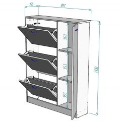 Обувница W39 в Ханты-Мансийске - hanty-mansiysk.mebel24.online | фото 2