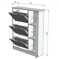 Обувница W40 в Ханты-Мансийске - hanty-mansiysk.mebel24.online | фото 2