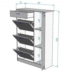 Обувница W43 в Ханты-Мансийске - hanty-mansiysk.mebel24.online | фото 2