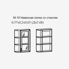 Париж №19 Навесная полка с зеркалом (ясень шимо свет/серый софт премиум) в Ханты-Мансийске - hanty-mansiysk.mebel24.online | фото 2