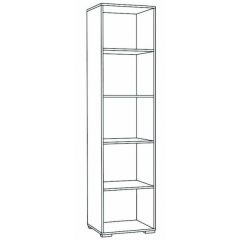 Пенал Ненси 400 (Венге/Белый глянец) в Ханты-Мансийске - hanty-mansiysk.mebel24.online | фото 2