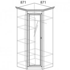 Шкаф угловой №641 "Флоренция" Фасад глухой (угол 871*871) Дуб оксфорд в Ханты-Мансийске - hanty-mansiysk.mebel24.online | фото 2