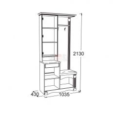 Прихожая Саша - 15 в Ханты-Мансийске - hanty-mansiysk.mebel24.online | фото 2