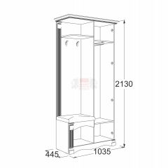 Прихожая Саша - 16 в Ханты-Мансийске - hanty-mansiysk.mebel24.online | фото 2