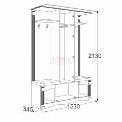 Прихожая Саша - 17 в Ханты-Мансийске - hanty-mansiysk.mebel24.online | фото 2